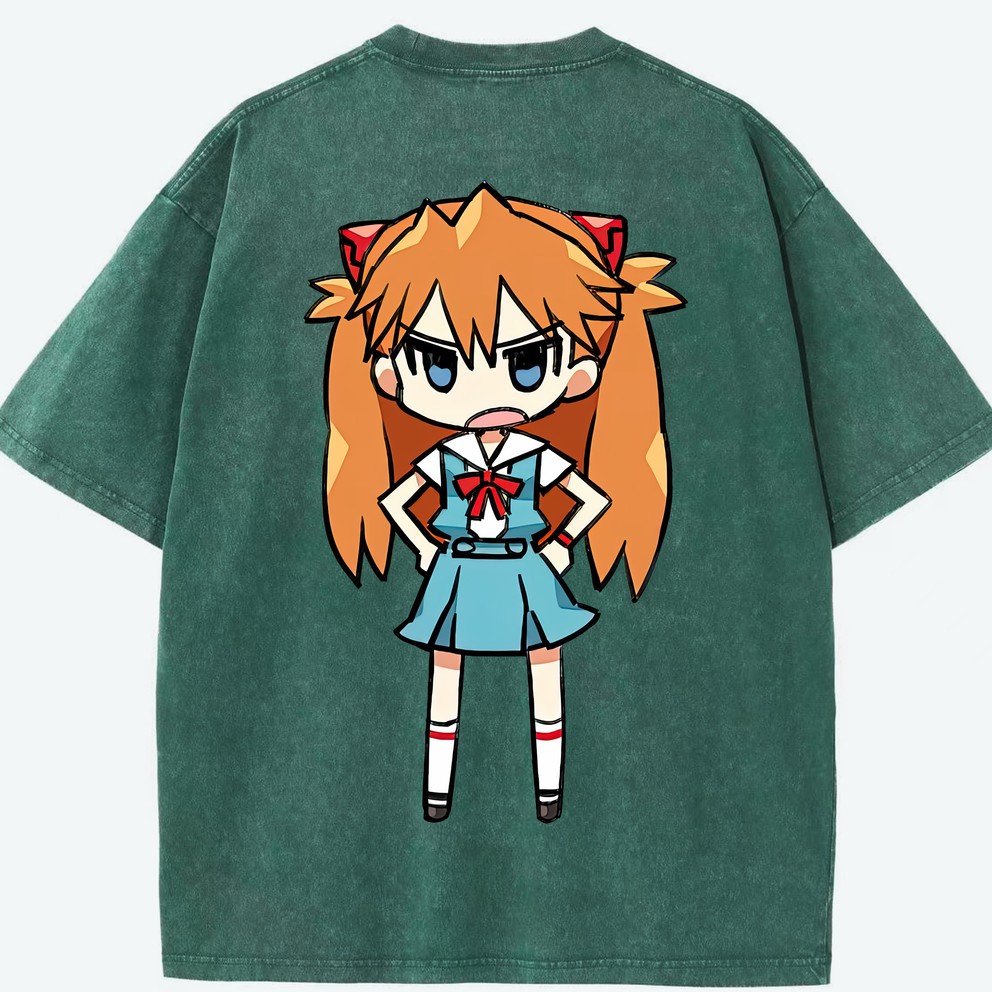 （画像用） EVA 新世紀エヴァンゲリオン 綿100% ヴィンテージ風 半袖Tシャツ（背面プリント）